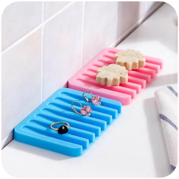 0810 Silicone Soap Holder Soap Dish Stand Saver Tray Case for Shower - SkyShopy 0810 Silicone Soap Holder Soap Dish Stand Saver Tray Case for Shower - SkyShopy